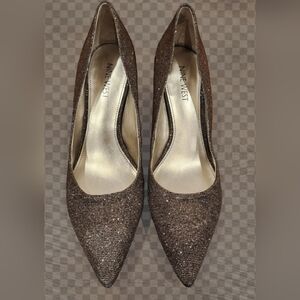 Nine West Sparkling Gold/Silver Heels